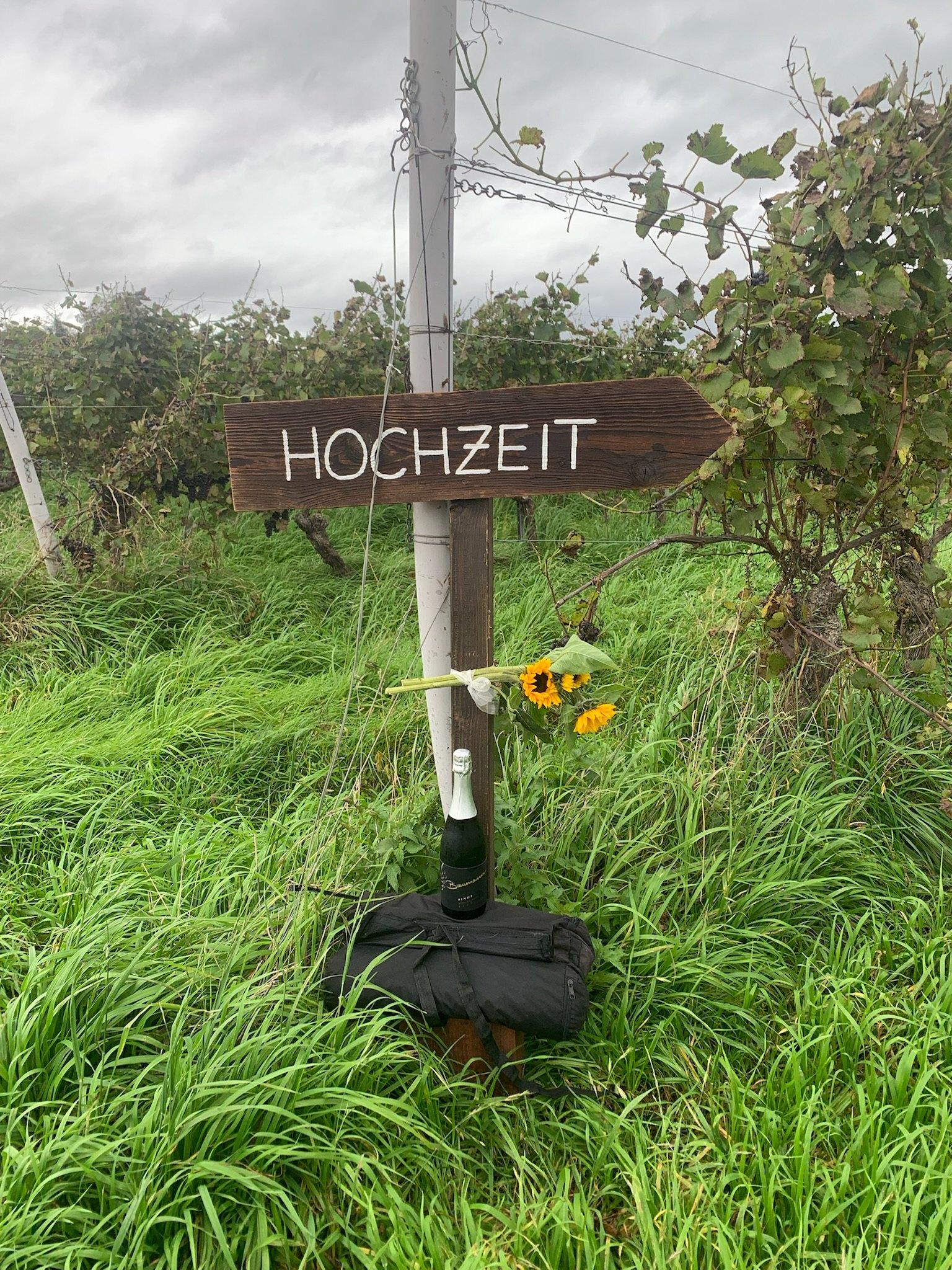 Trauort in den Reben